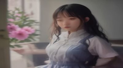 年轻女性在客厅用鲍鱼直播盒子追看最新综艺节目直播，大屏画质清晰，弹幕互动氛围热烈